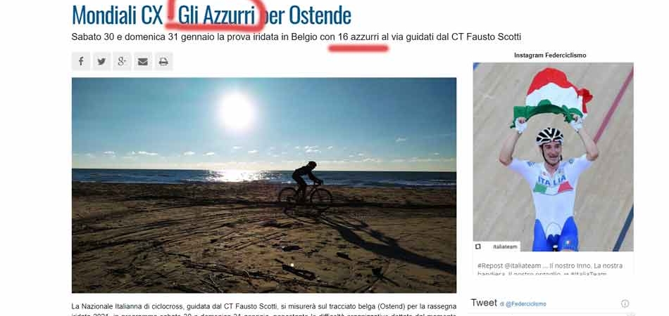 Federciclismo rispetti il Manifesto di Venezia: le cicliste si definiscono Azzurre