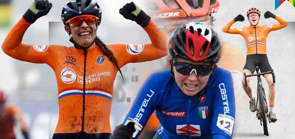 Mondiale Ciclocross: le olandesi Lucinda Brand e Fem Van Empel sul tetto del Mondo. Francesca Baroni tiene alta la bandiera Italiana