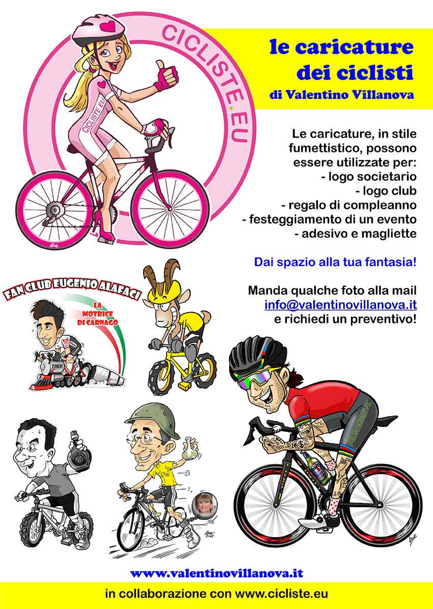 cicliste caricature villanova g