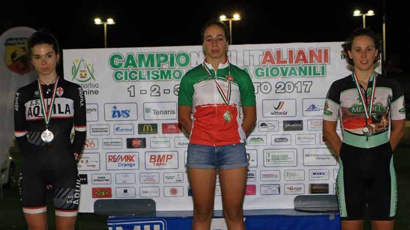 Sofia Collinelli fa il tris con la Corsa a punti