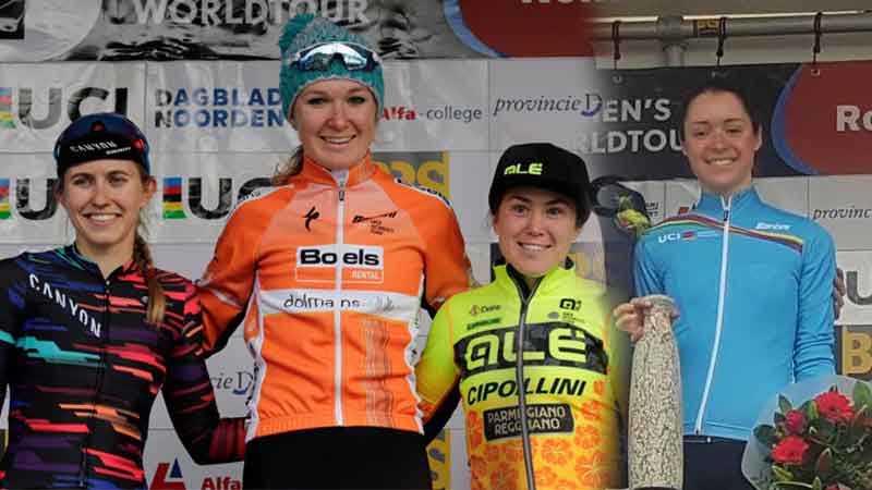 Sprint vincente di Amy Pieters alla Ronde van Drenthe. Maglia Azzurra per Sofia Bertizzolo