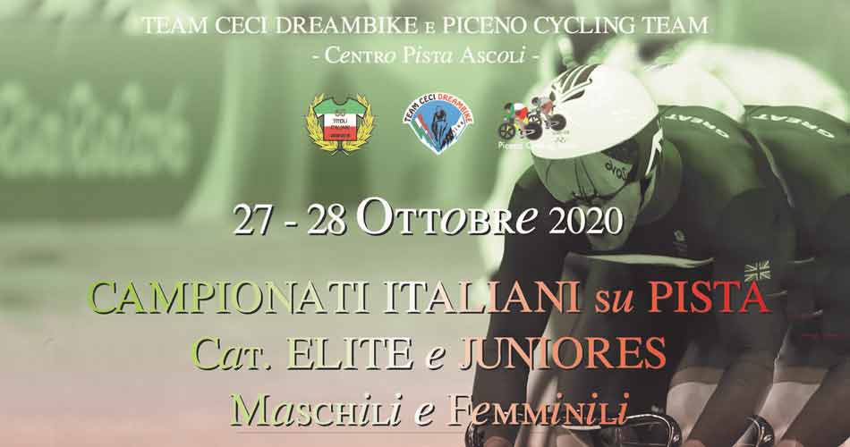 Al velodromo Monticelli di Ascoli Piceno i tricolori su pista élite e juniores maschili e femminili