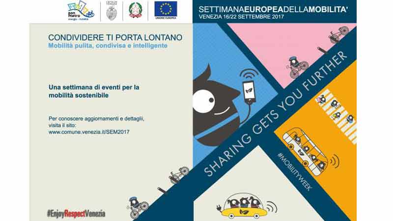 Dal 16 al 22 settembre a Venezia si celebra la "Settimana Europea della Mobilità" con particolare impegno all'uso della bicicletta